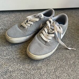 Gray and White Sneakers